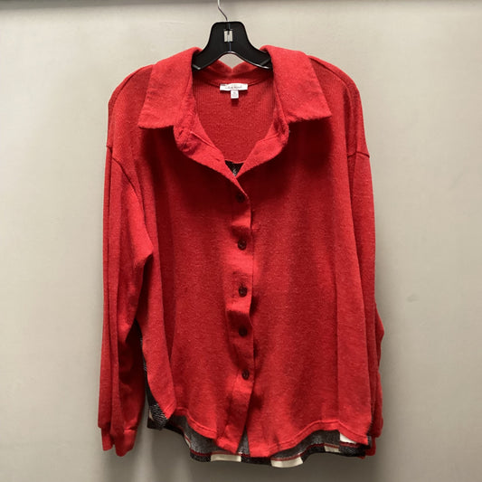 Top Long Sleeve By White Birch In Red, Size: Xl