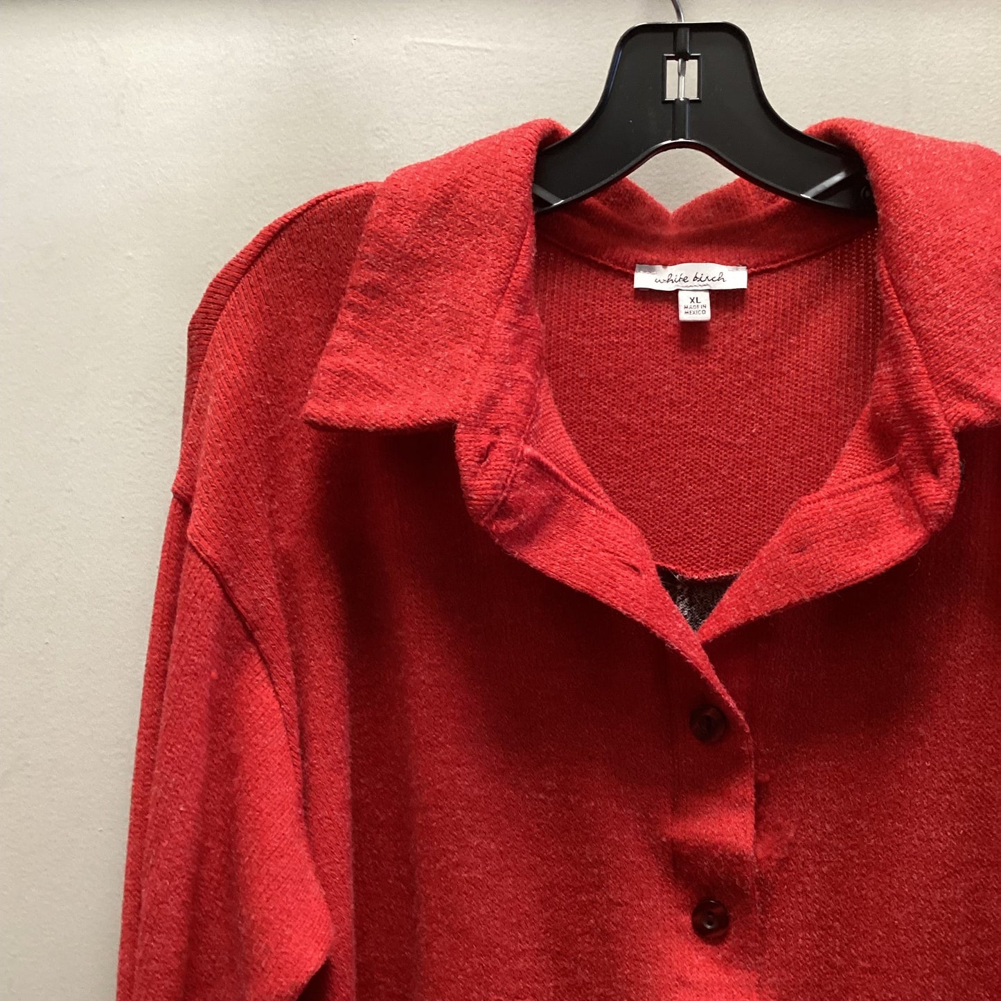 Top Long Sleeve By White Birch In Red, Size: Xl