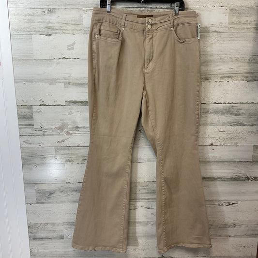 Jeans Flared By Judy Blue In Brown Denim, Size: 18