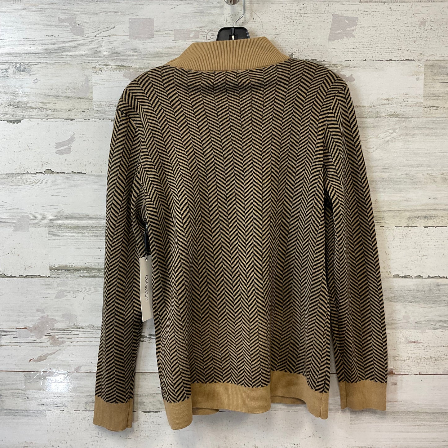 Top Long Sleeve By Calvin Klein In Brown, Size: M