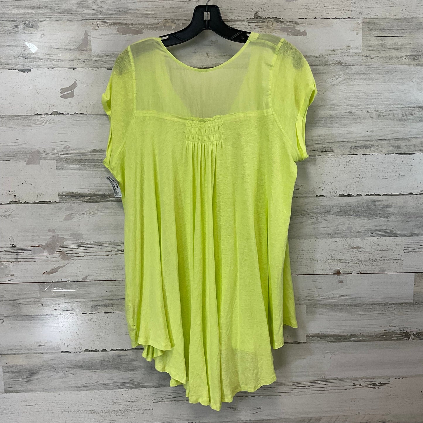 Blouse Short Sleeve By Free People In Green, Size: S