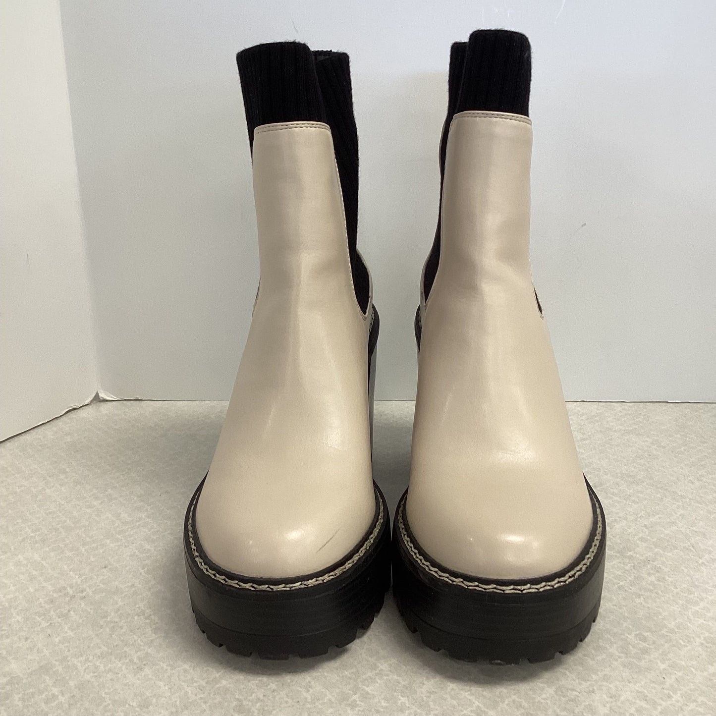 Boots Ankle Heels By Madden Girl In Cream, Size: 8.5