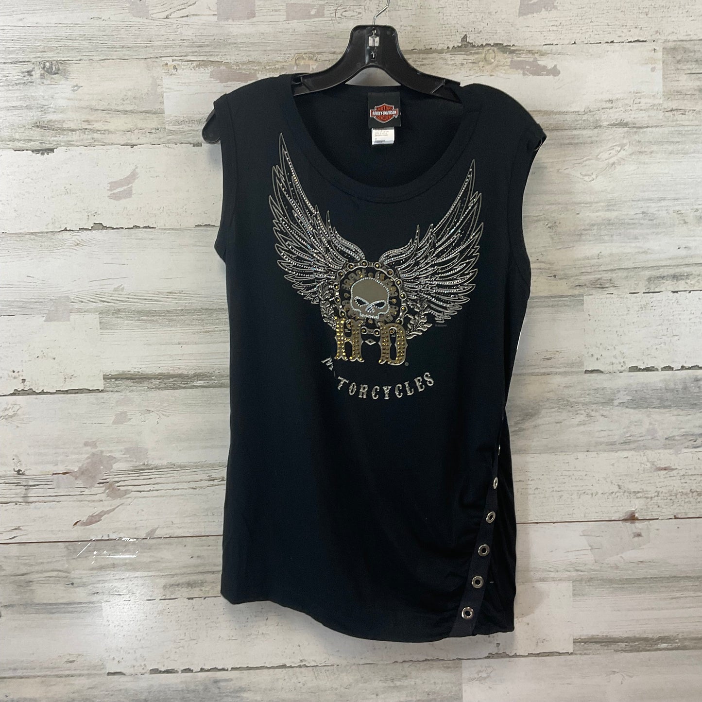 Top Sleeveless Basic By Harley Davidson In Black, Size: 1x