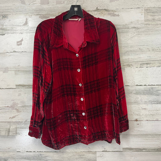 Blouse Long Sleeve By Soft Surroundings In Red, Size: Xlp