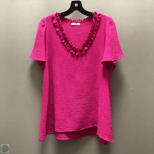 Top Short Sleeve By Jodifl In Pink, Size: S