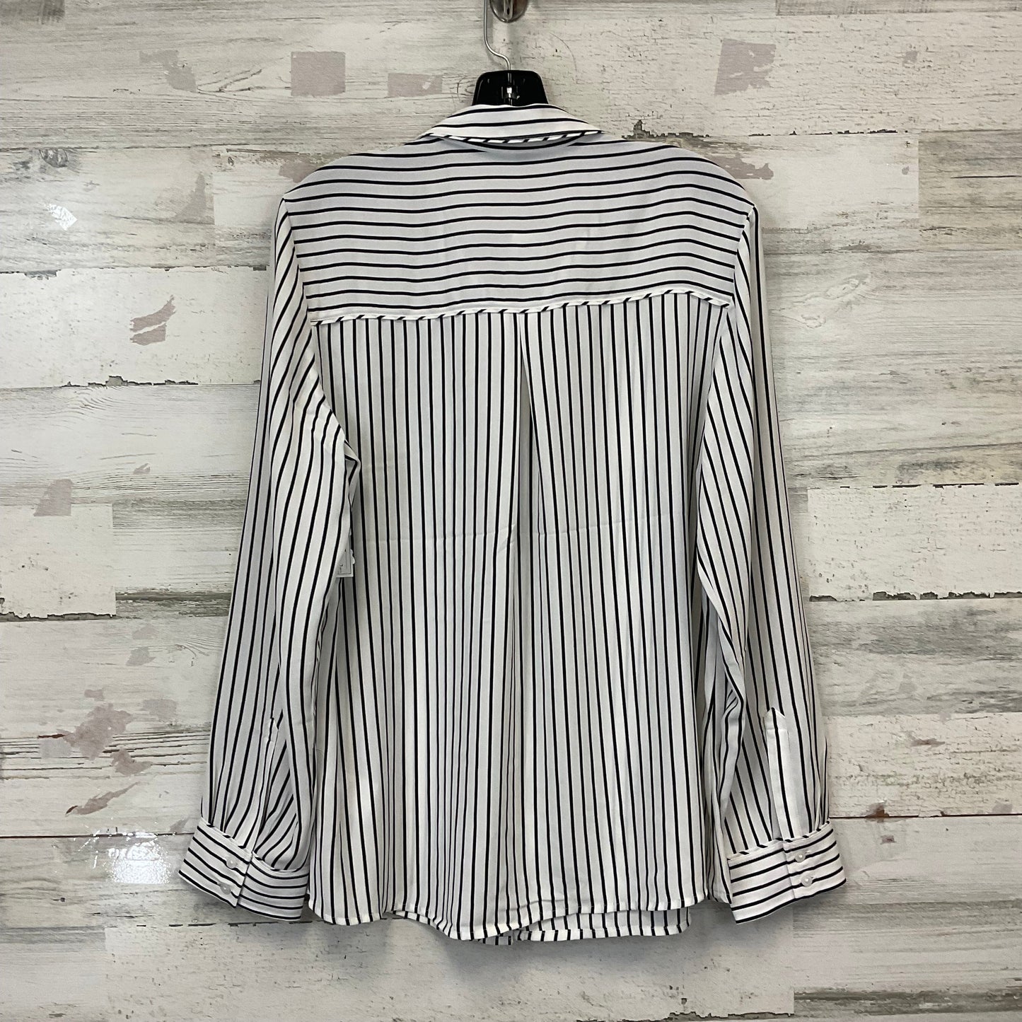 Blouse Long Sleeve By Express In White, Size: L