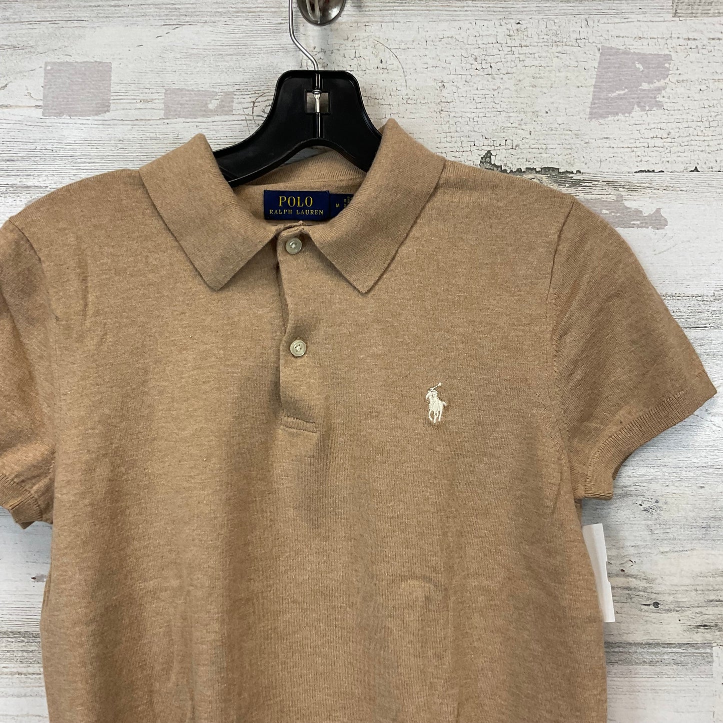 Top Short Sleeve By Polo Ralph Lauren In Brown, Size: M