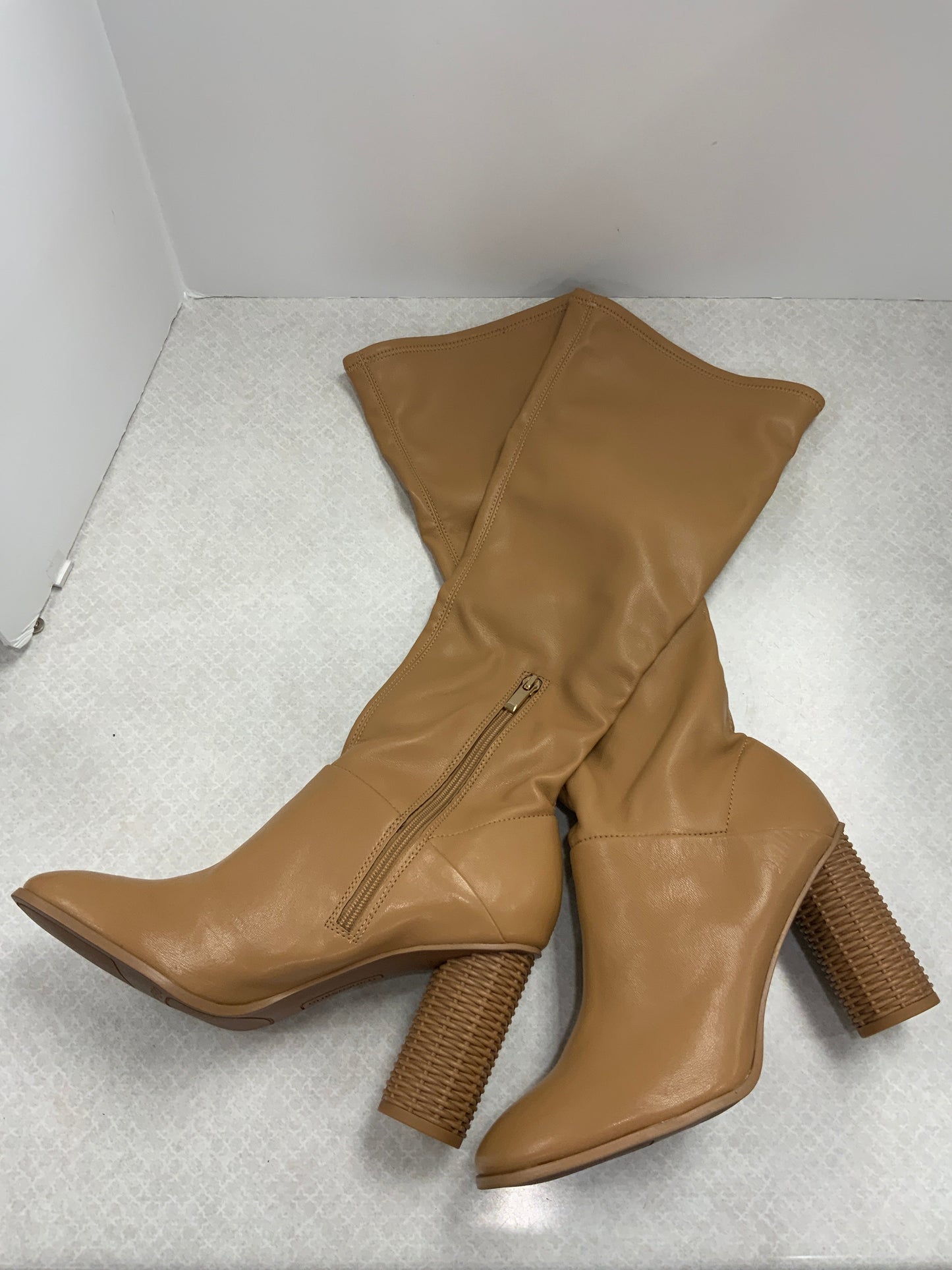 Boots Knee Heels By Franco Sarto In Brown, Size: 10