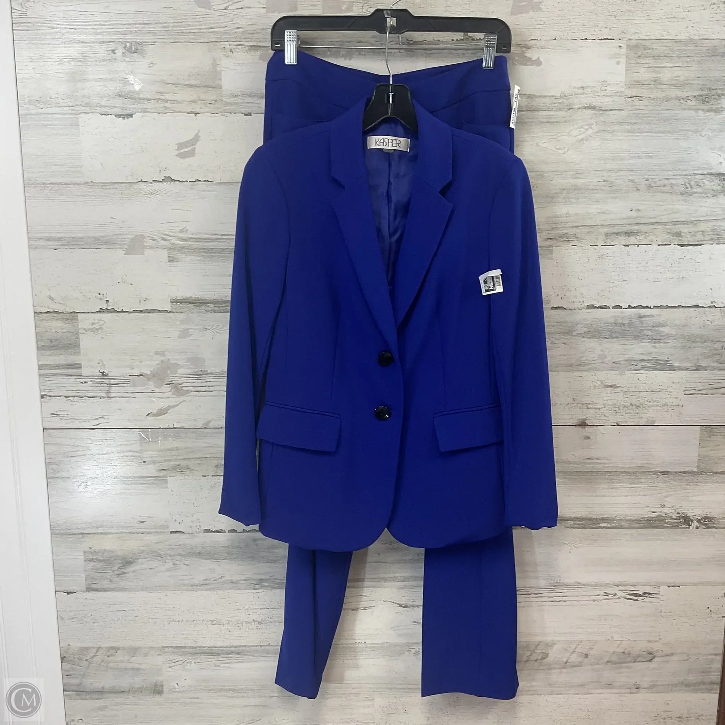 Pants Suit 2pc By Kasper In Blue, Size: 4