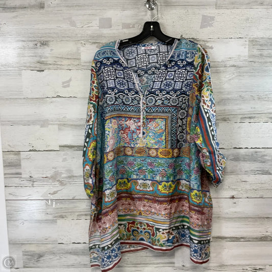 Blouse Long Sleeve By Johnny Was In Blue, Size: S