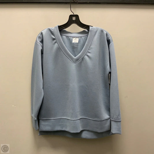 Athletic Top Long Sleeve Crewneck By Danskin In Blue, Size: Xs