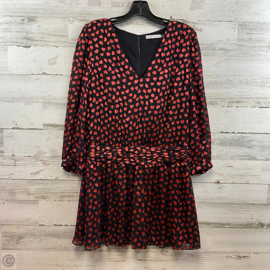 Dress Designer By Alice + Olivia In Black & Red, Size: S