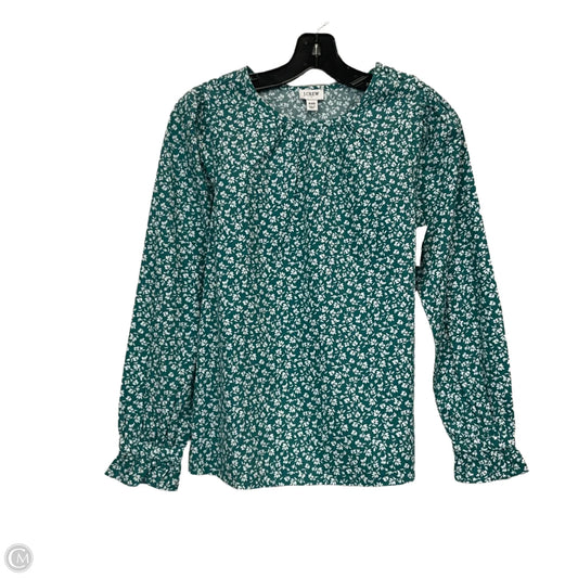 Top Long Sleeve By J. Crew In Green, Size: Xxs