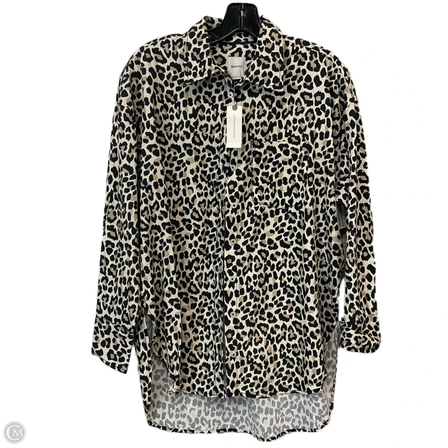 Blouse Long Sleeve By Maeve In Animal Print, Size: Xs