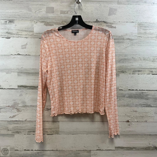 Top Long Sleeve By Originality In Orange, Size: L