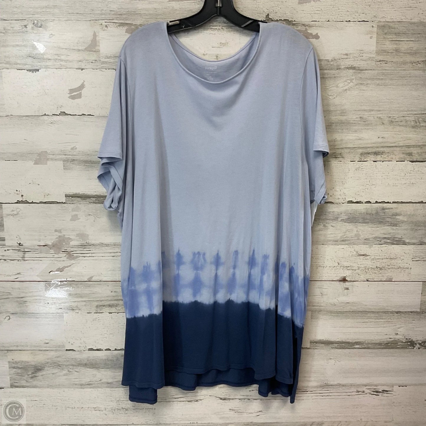 Top Short Sleeve By Pure Jill In Blue, Size: 4x