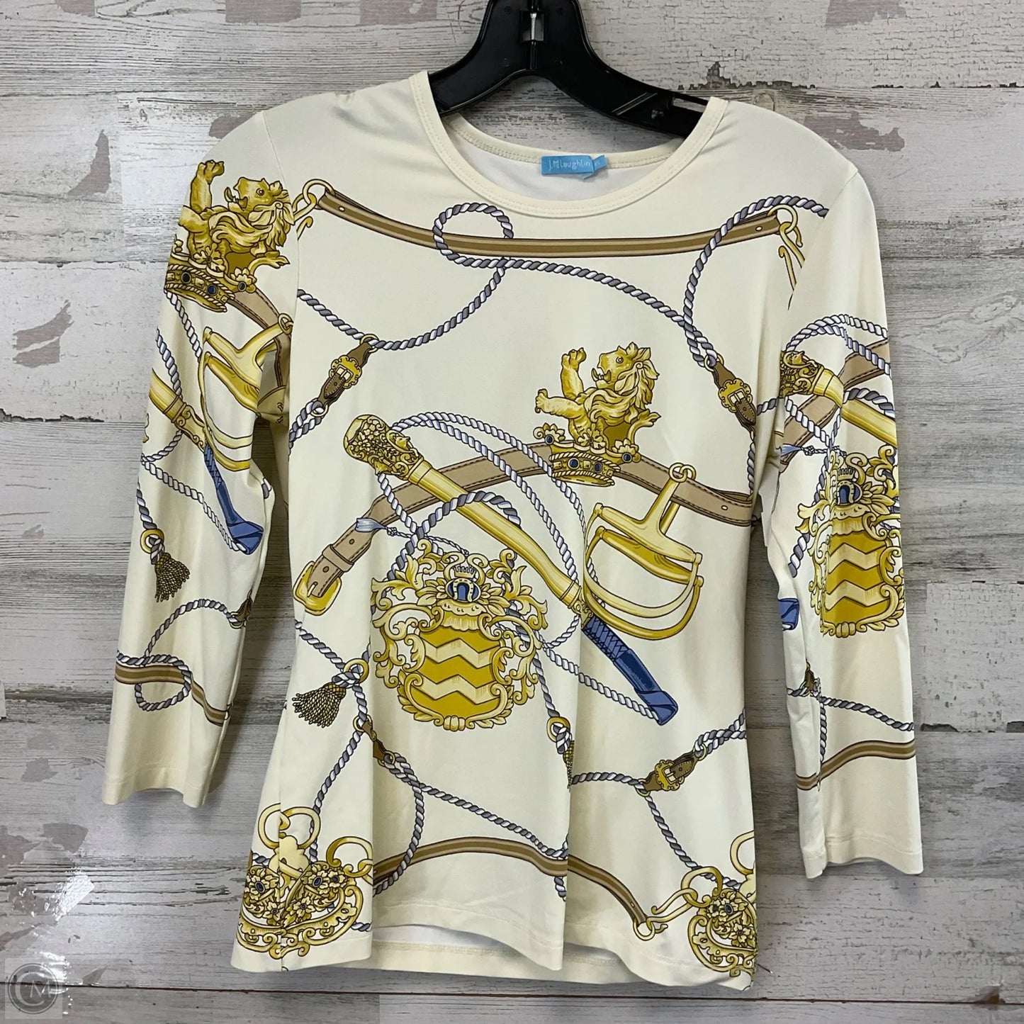 Top 3/4 Sleeve By J Mclaughlin In Cream, Size: Xs