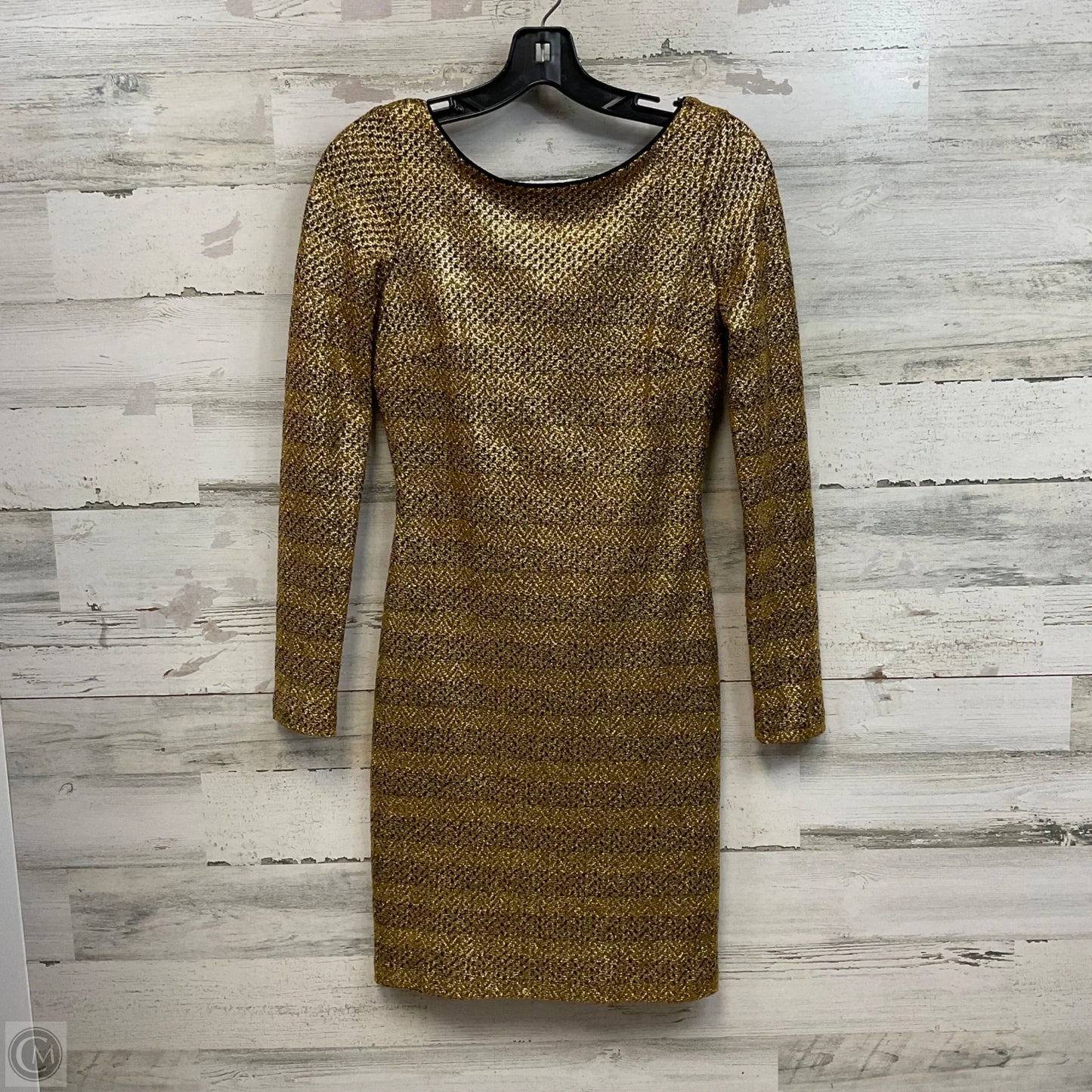 Dress Party Short By Badgley Mischka In Gold, Size: Xs