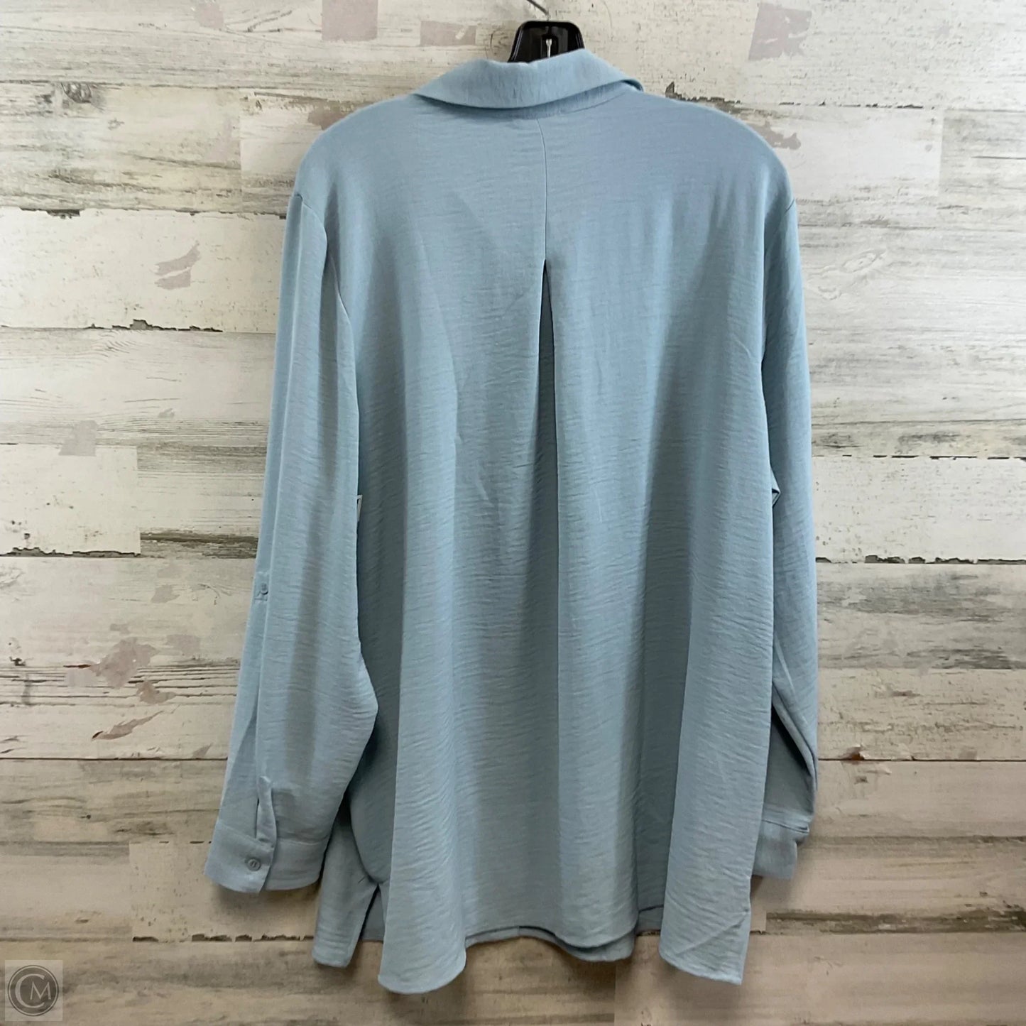 Blouse Long Sleeve By Hilary Radley In Blue, Size: Xl
