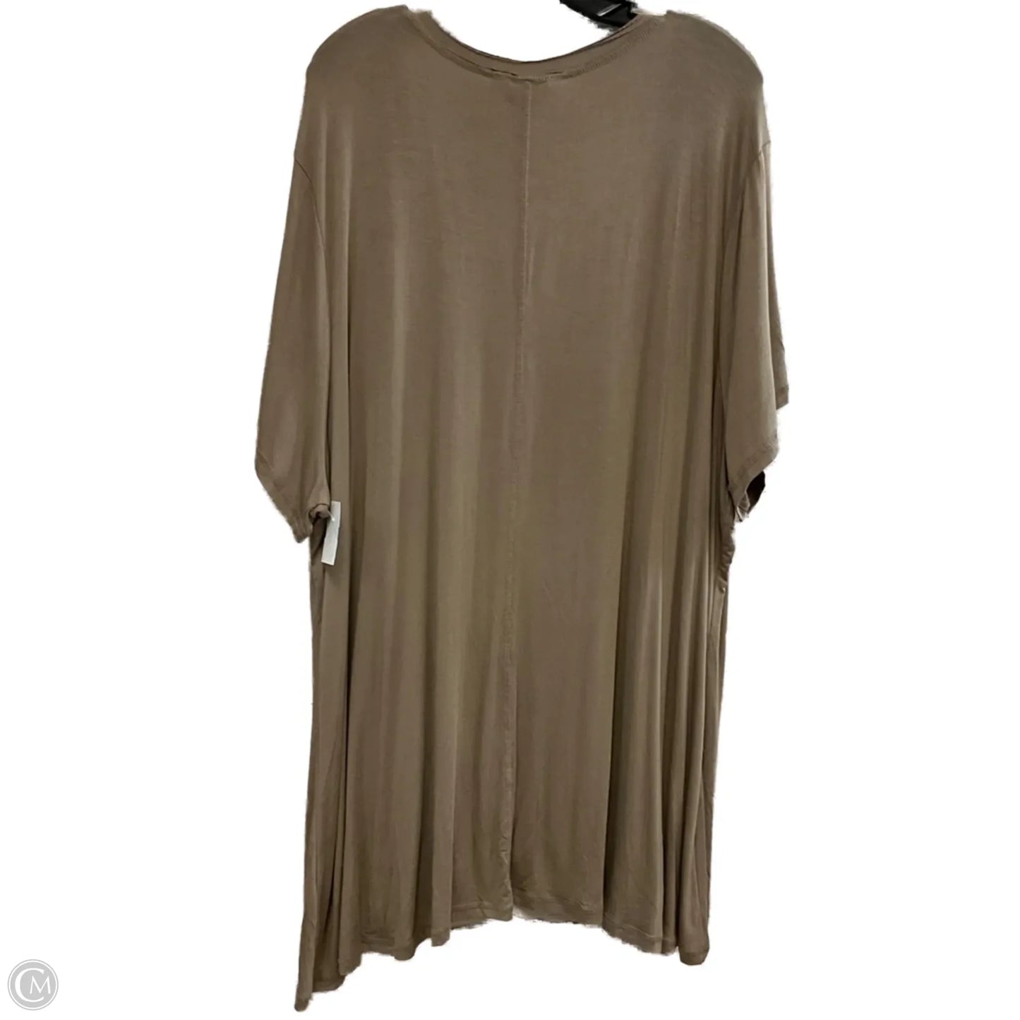 Top Short Sleeve Basic By Cj Banks In Brown, Size: 3x