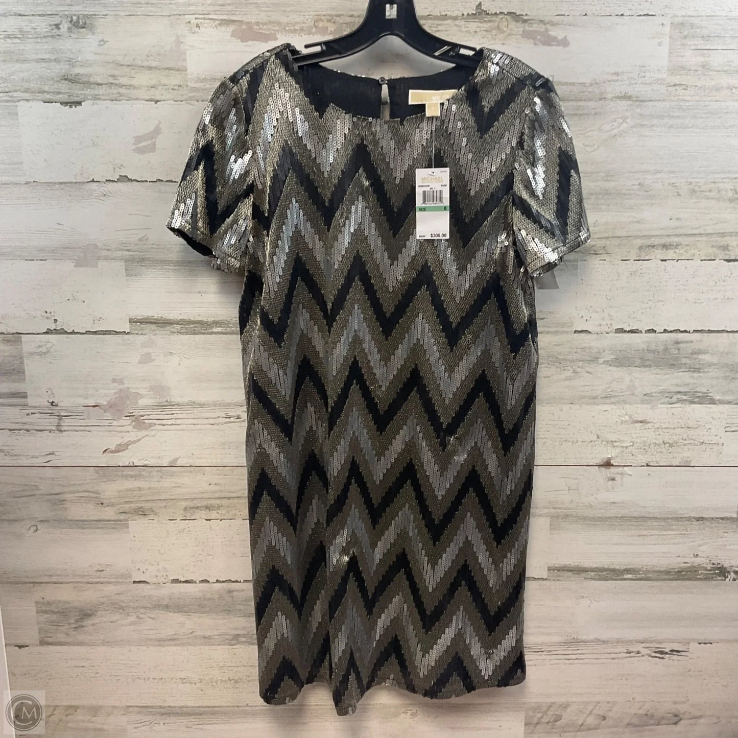 Dress Party Short By Michael By Michael Kors In Black & Gold, Size: M