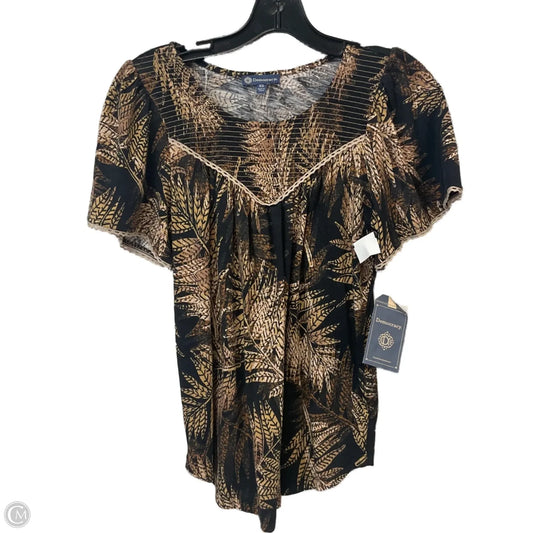 Top Short Sleeve By Democracy In Brown, Size: Xs
