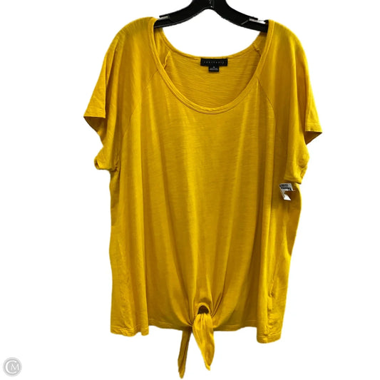 Top Short Sleeve Basic By Sanctuary In Yellow, Size: 1x