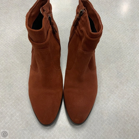 Boots Ankle Heels By Naturalizer In Brown, Size: 9.5