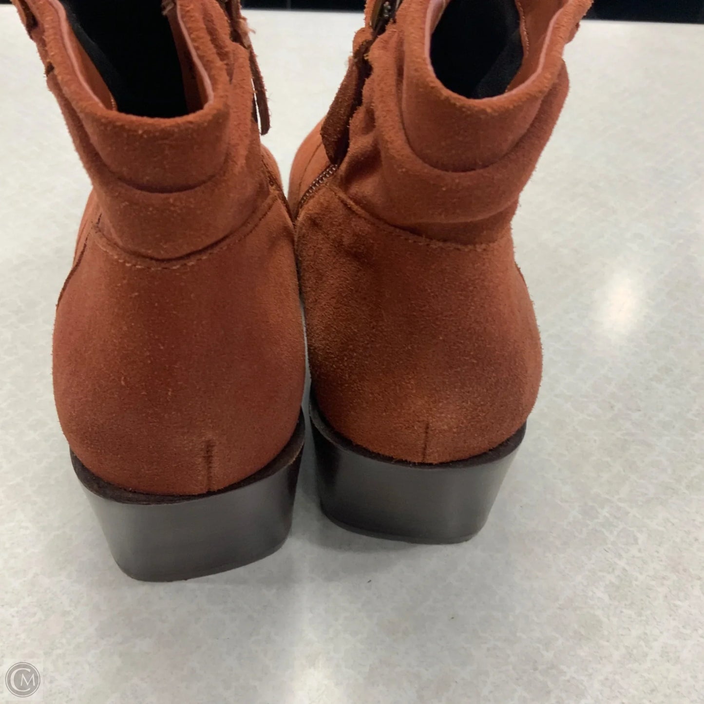 Boots Ankle Heels By Naturalizer In Brown, Size: 9.5