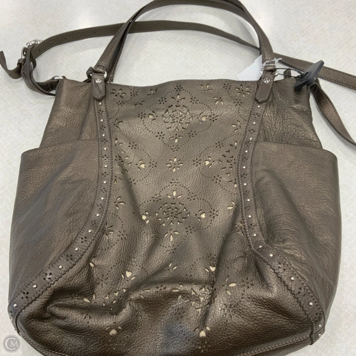 Handbag Leather By Brighton, Size: Large