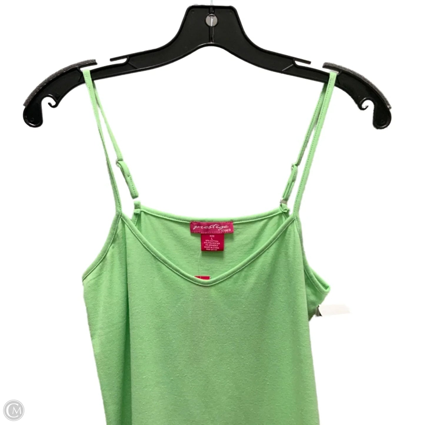 Tank Top By Prestige In Green, Size: L
