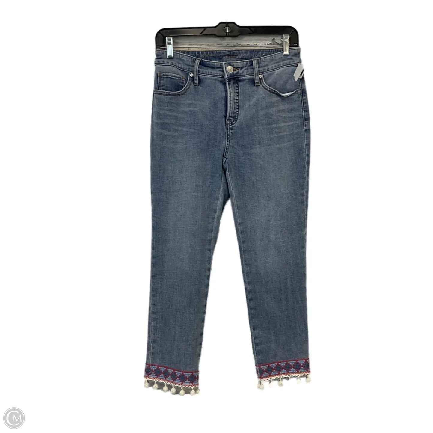 Jeans Cropped By Chicos In Blue Denim, Size: 2
