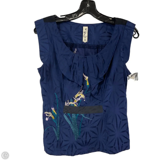 Blouse Sleeveless By Floreat In Blue, Size: S