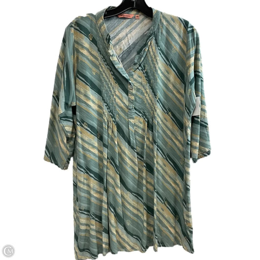 Top 3/4 Sleeve By MODANZIA In Blue, Size: 3x