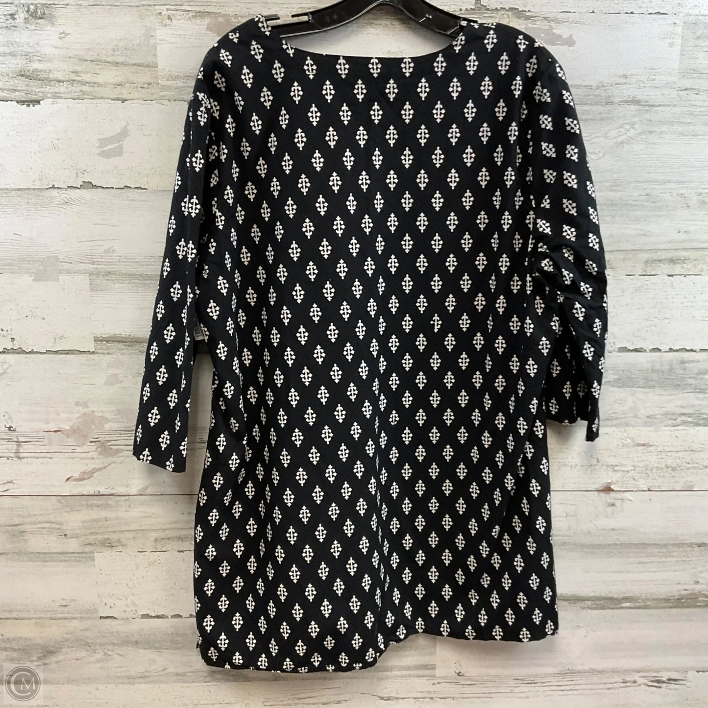 Top 3/4 Sleeve By AYURVASTRAM In Black, Size: 1x