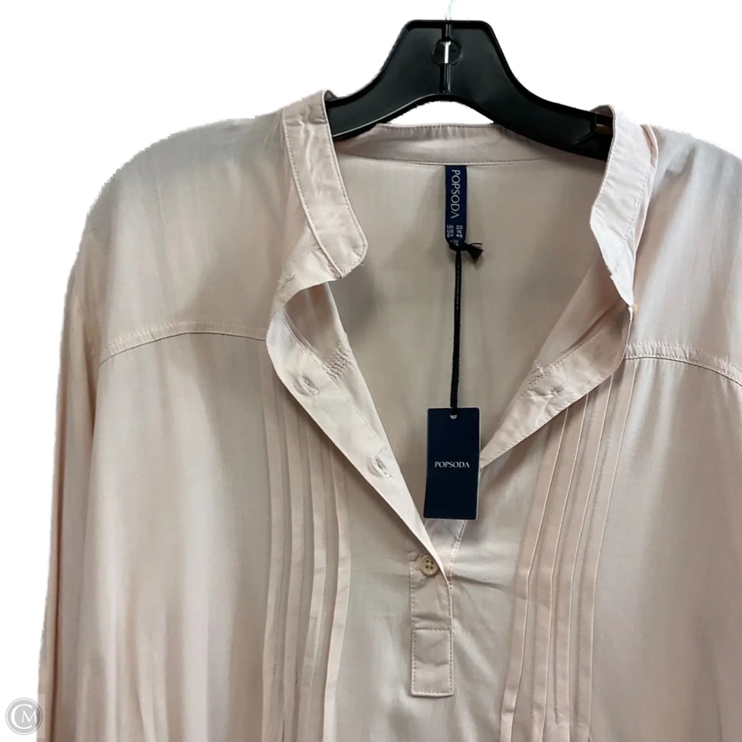 Blouse Long Sleeve By POPSODA In Pink, Size: 3x