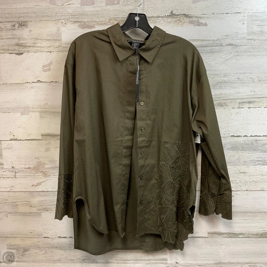Blouse Long Sleeve By Christian Lacrouix In Green, Size: S
