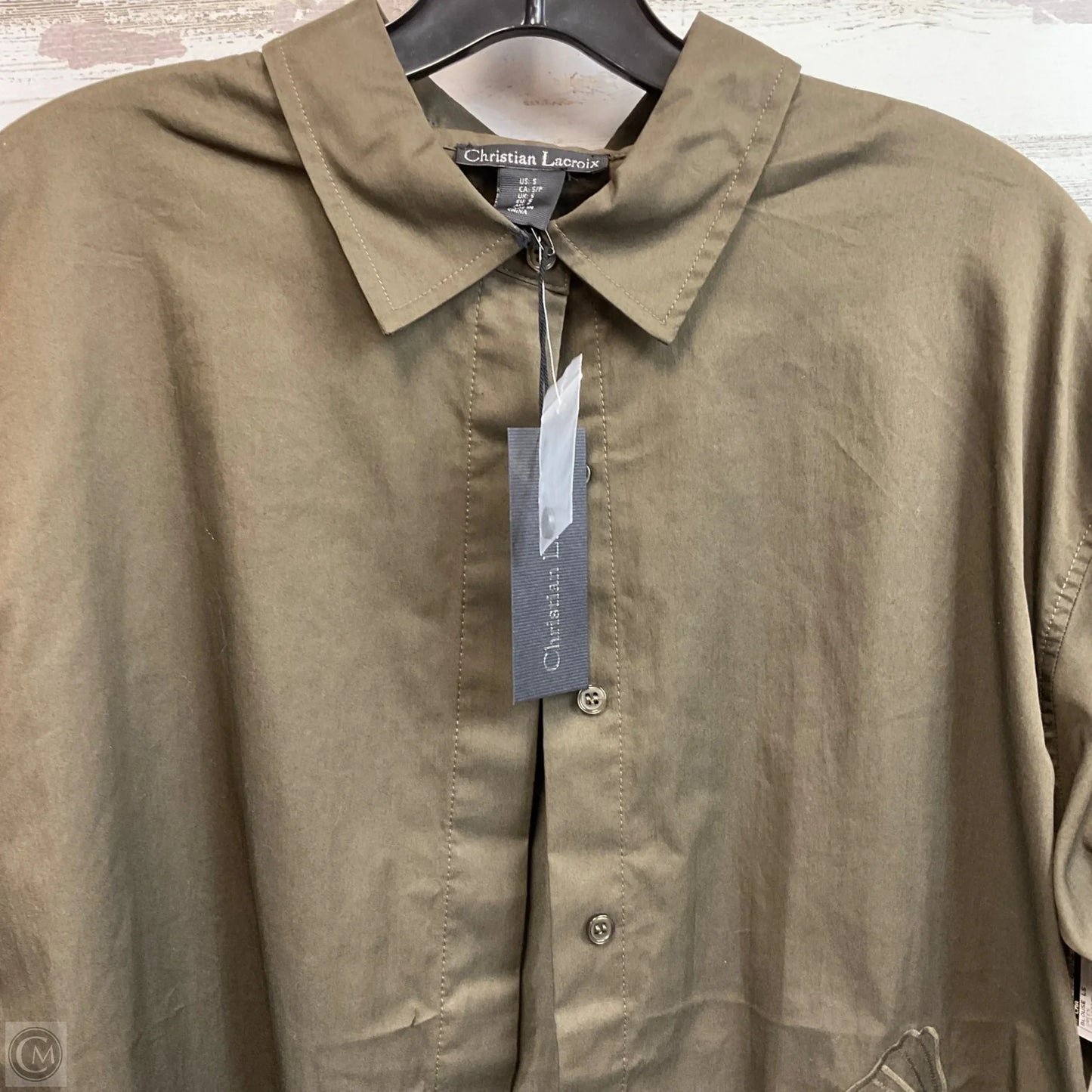 Blouse Long Sleeve By Christian Lacrouix In Green, Size: S