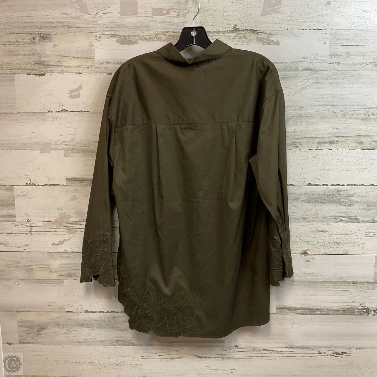 Blouse Long Sleeve By Christian Lacrouix In Green, Size: S