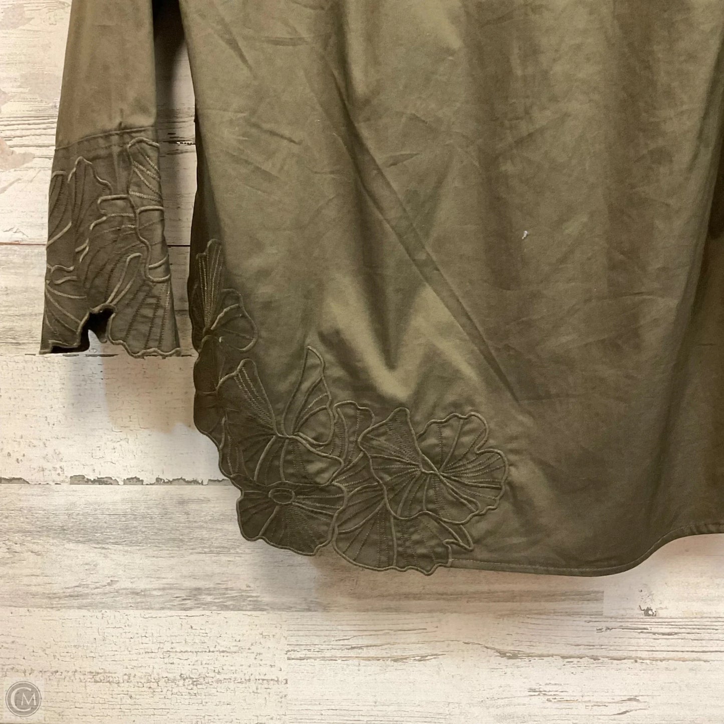 Blouse Long Sleeve By Christian Lacrouix In Green, Size: S