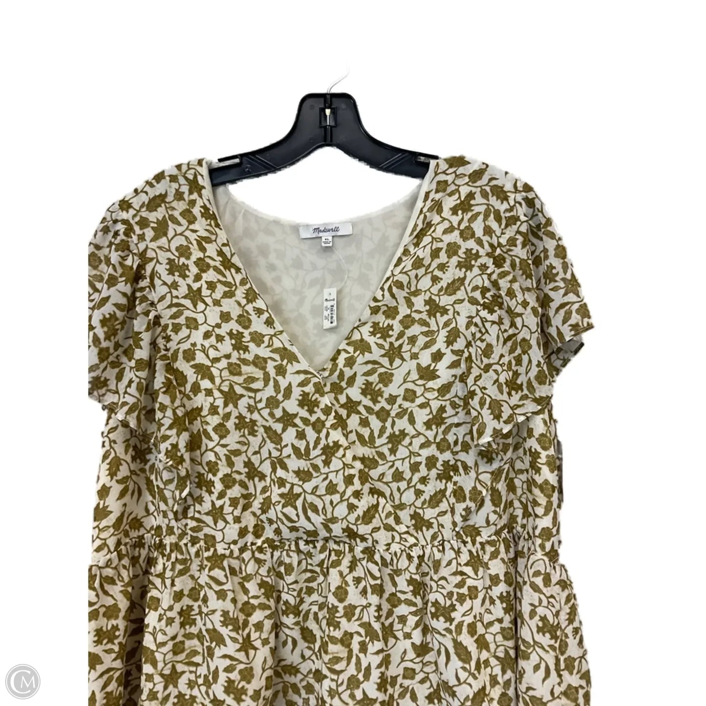 Blouse Short Sleeve By Madewell In Green, Size: Xl