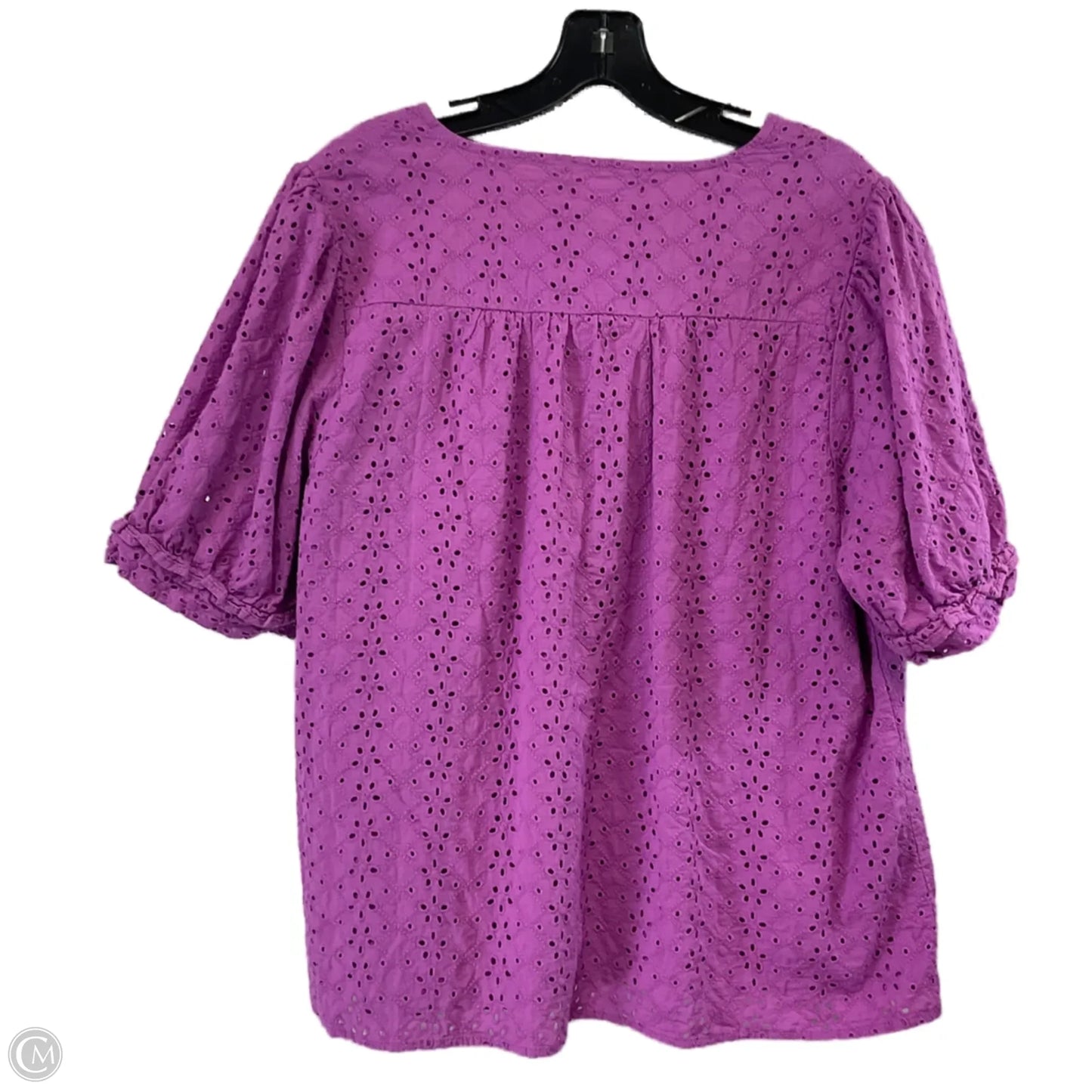 Blouse Short Sleeve By Draper James In Purple, Size: Xl