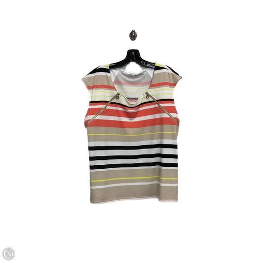 Blouse Sleeveless By Calvin Klein In Cream, Size: 1x