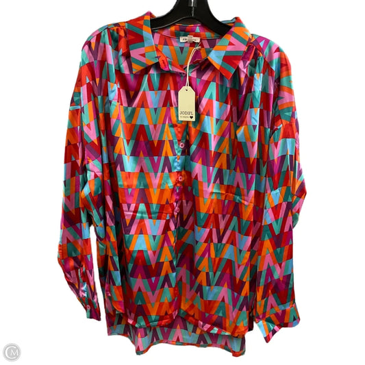 Blouse Long Sleeve By Jodifl In Red, Size: L