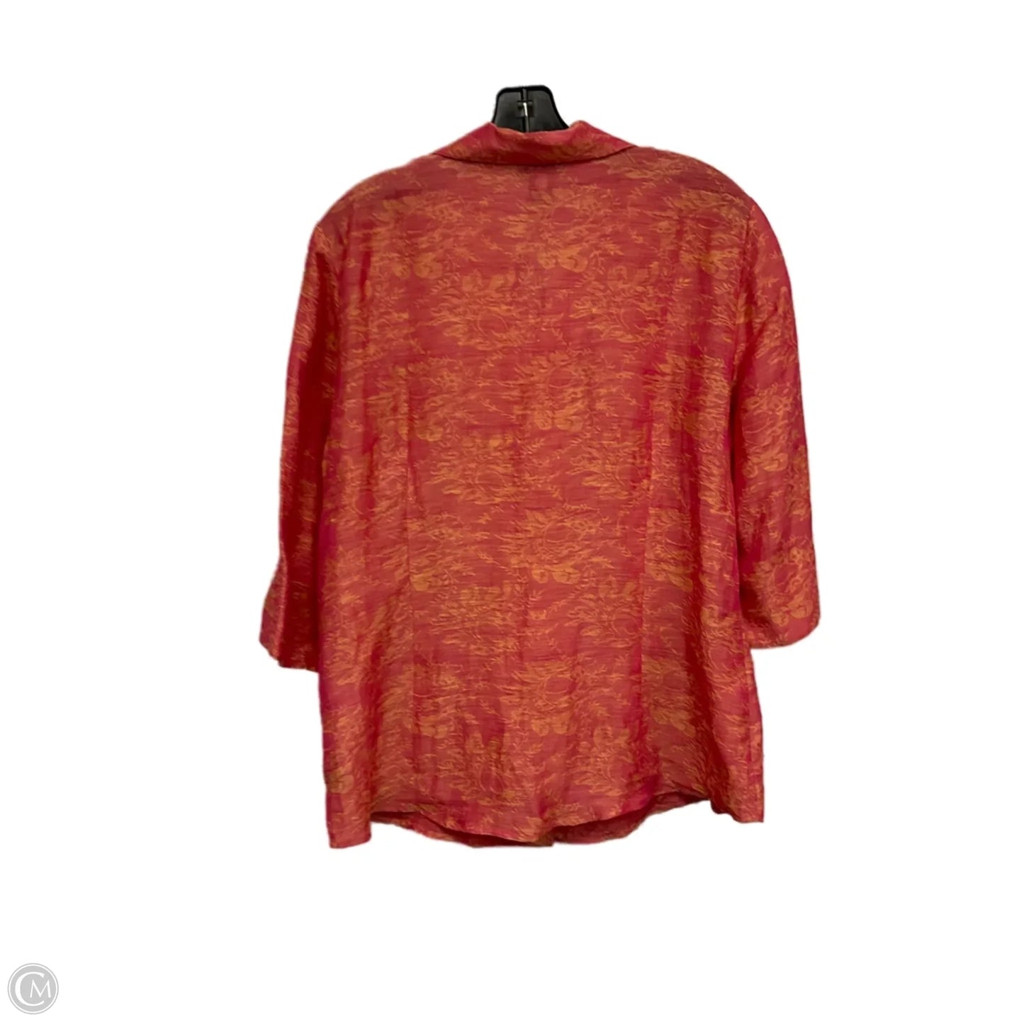 Blouse 3/4 Sleeve By Via Seta In Red, Size: L
