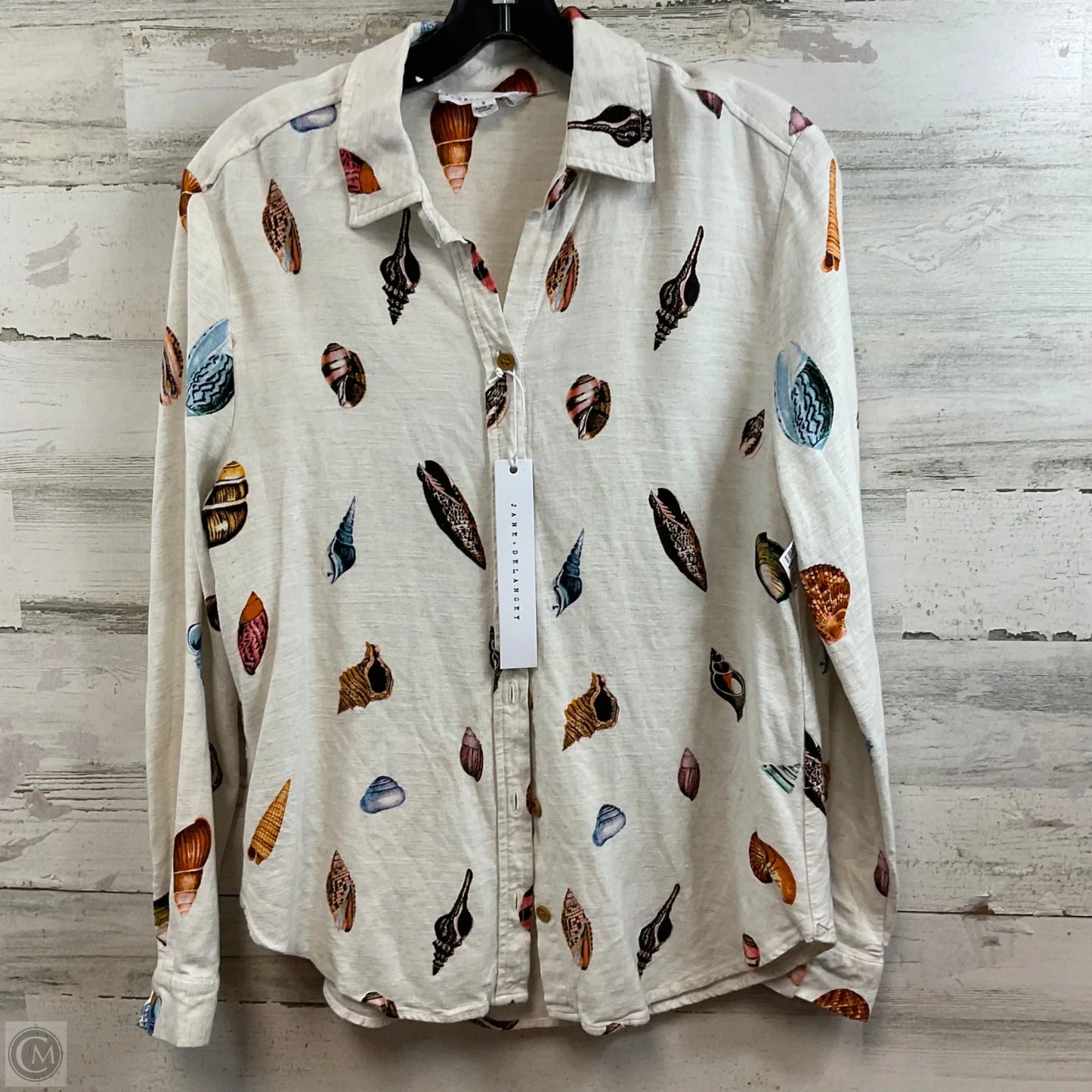 Blouse Long Sleeve By Jane And Delancey In Cream, Size: S