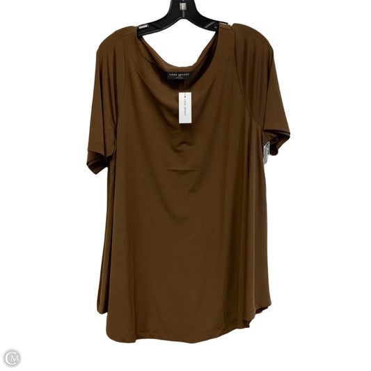 Top Short Sleeve By Lane Bryant In Brown, Size: Xl