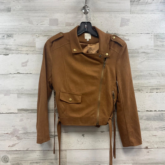 Jacket Moto By Ellison In Brown, Size: S