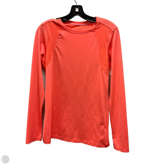 Athletic Top Long Sleeve Crewneck By Columbia In Orange, Size: M