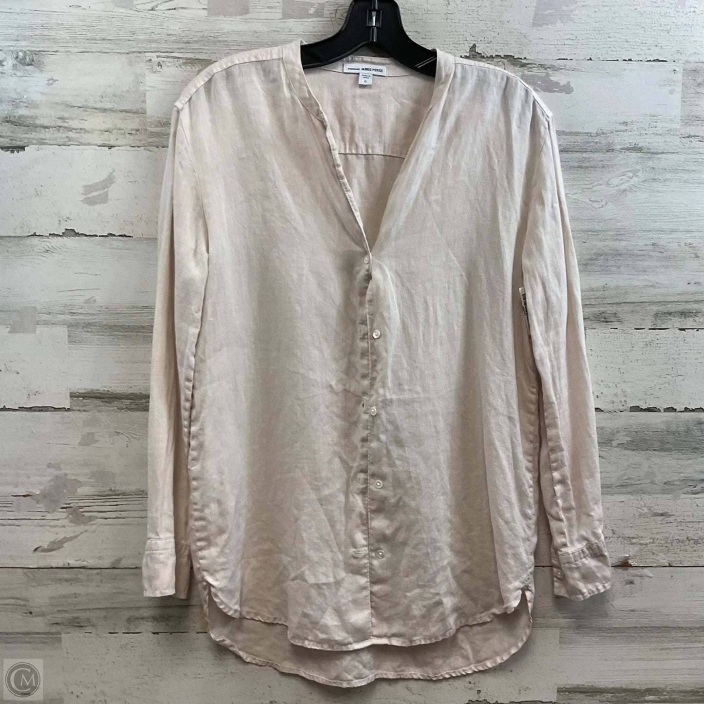 Blouse Long Sleeve By James Perse In Brown, Size: Xs